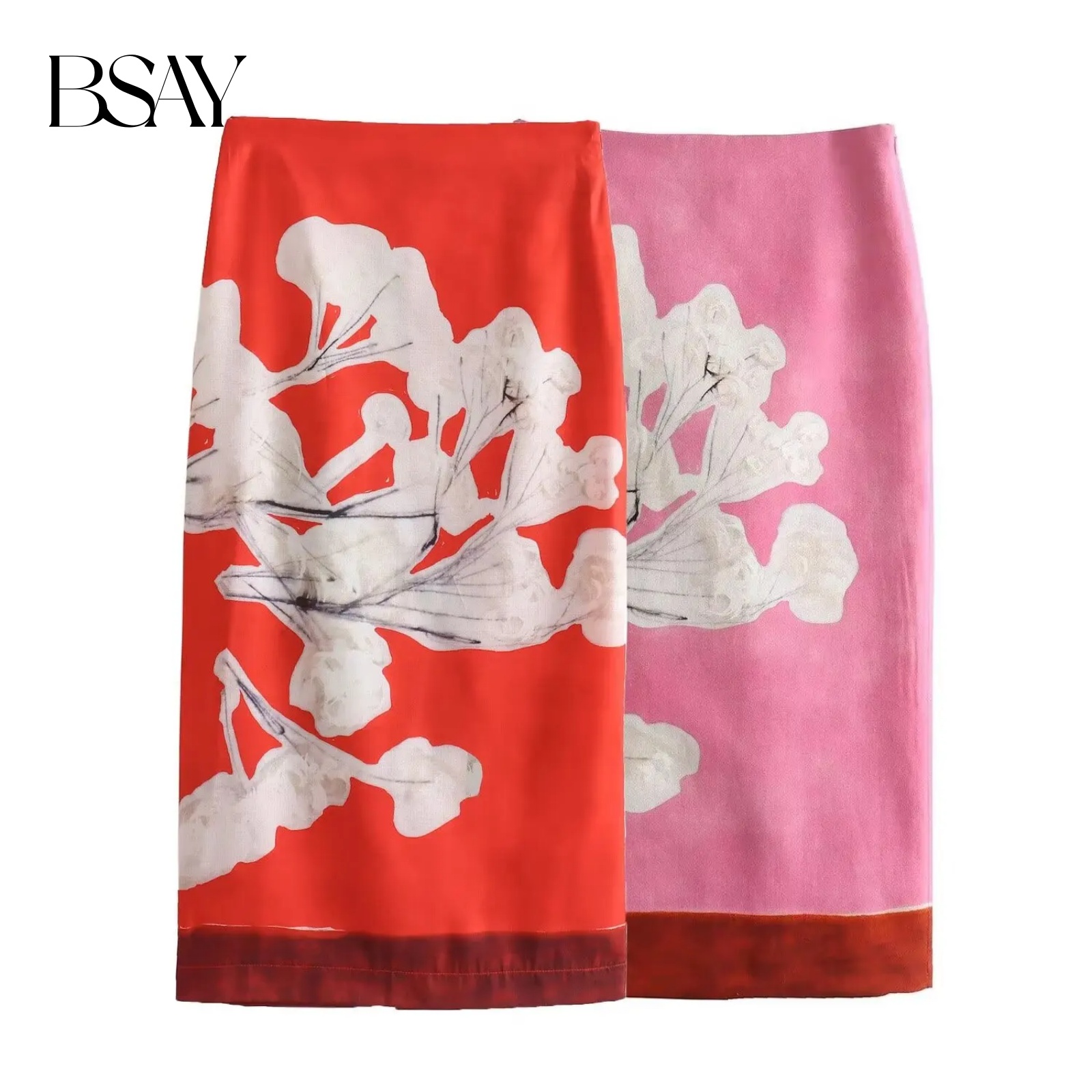 Midi Skirt Floral - BSAY Women's Fashion Spring Summer New