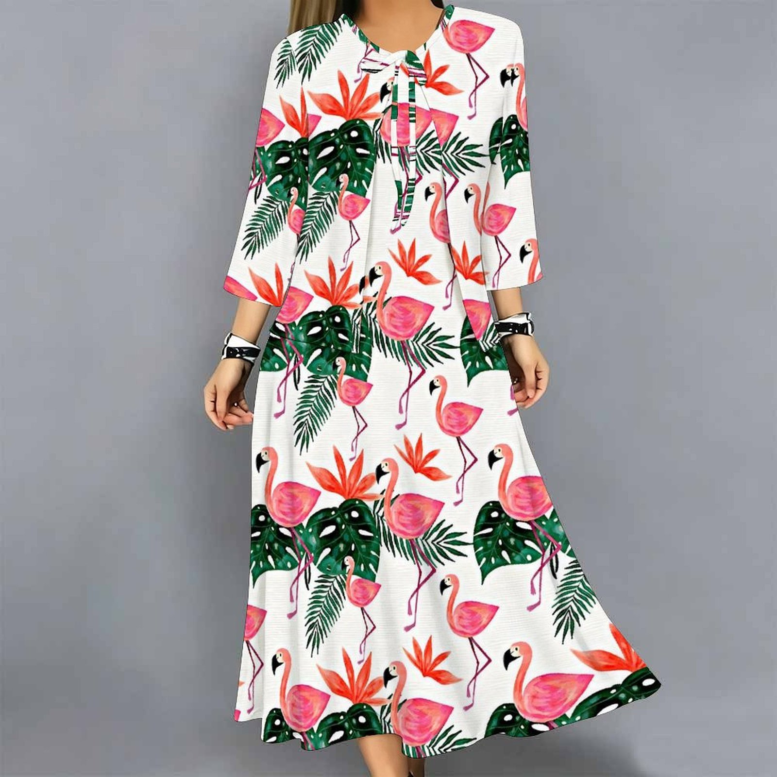 Women 2 Piece Dress Set Print  - Midi Skirt Floral recension och pris