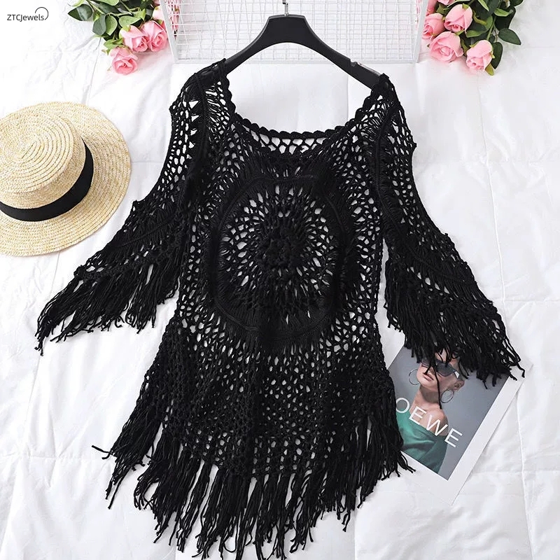 Womens Summer Crochet Bikini C - Cover Up Kaftan recension och pris