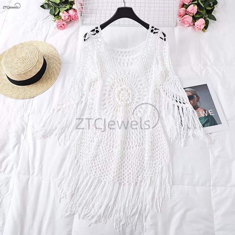 Womens Summer Crochet Bikini C - Cover Up Kaftan recension och pris