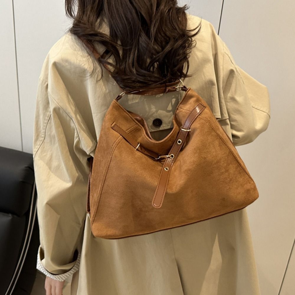 Trendy Large Capacity Suede To - Tote Bag Beach recension och pris