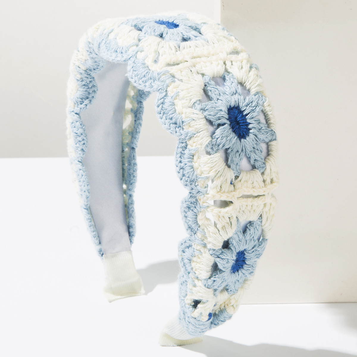 Boho Hand Knit Crochet Flower  - Headband Summer Knit recension och pris