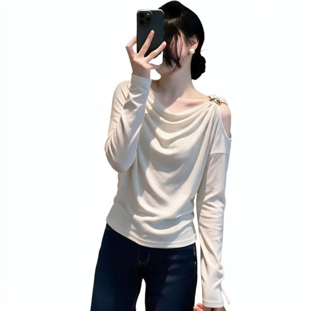 Women Slimming Long Sleeve Top - Blouse Off Shoulder recension och pris