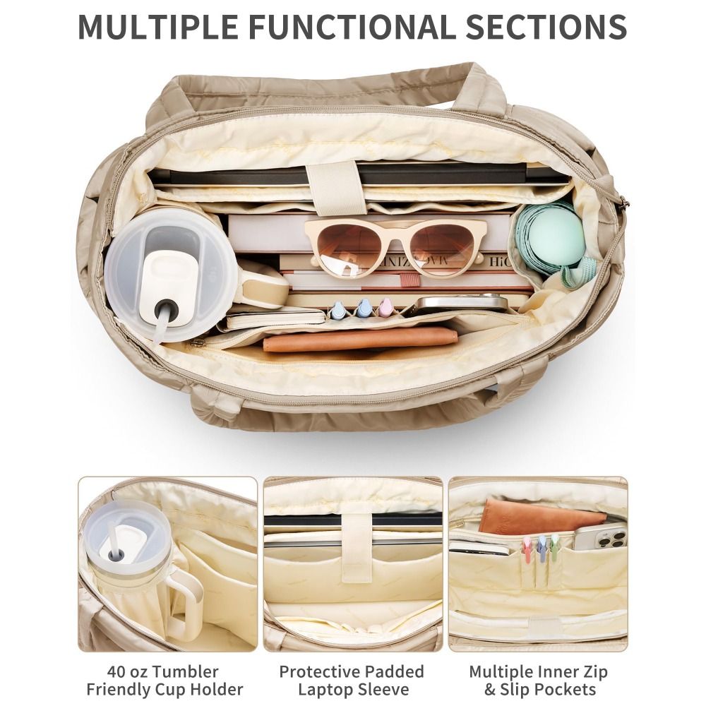 Large Capacity Puffer Tote Bag - Tote Bag Beach recension och pris
